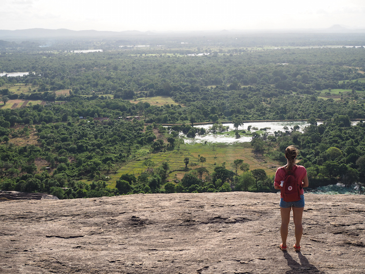 Pidurangala uitzicht over sri lanka