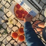 Pizza camper uitzicht