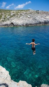 Porto Roxa cliff jump zakynthos