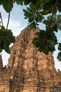 Prambanan tempel yogyakarta vanaf boom