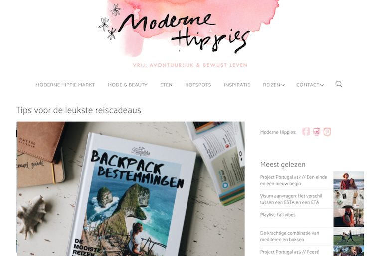 Review ModerneHippies BackpackBestemmingen