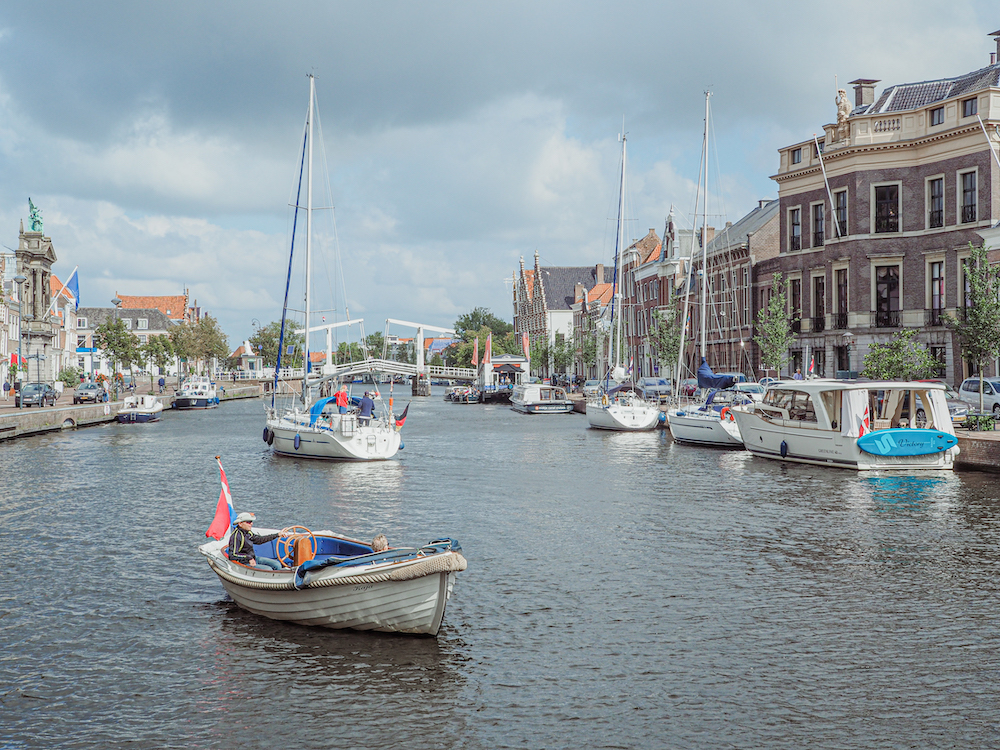 Rivier het Spaarne in Haarlem