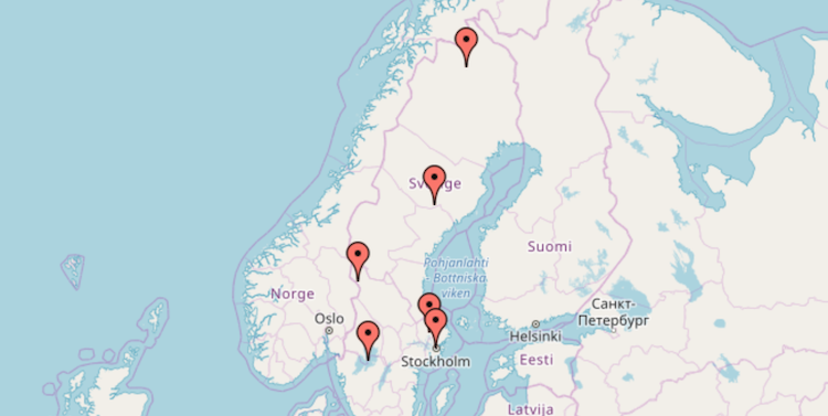 Roadtrip zweden route