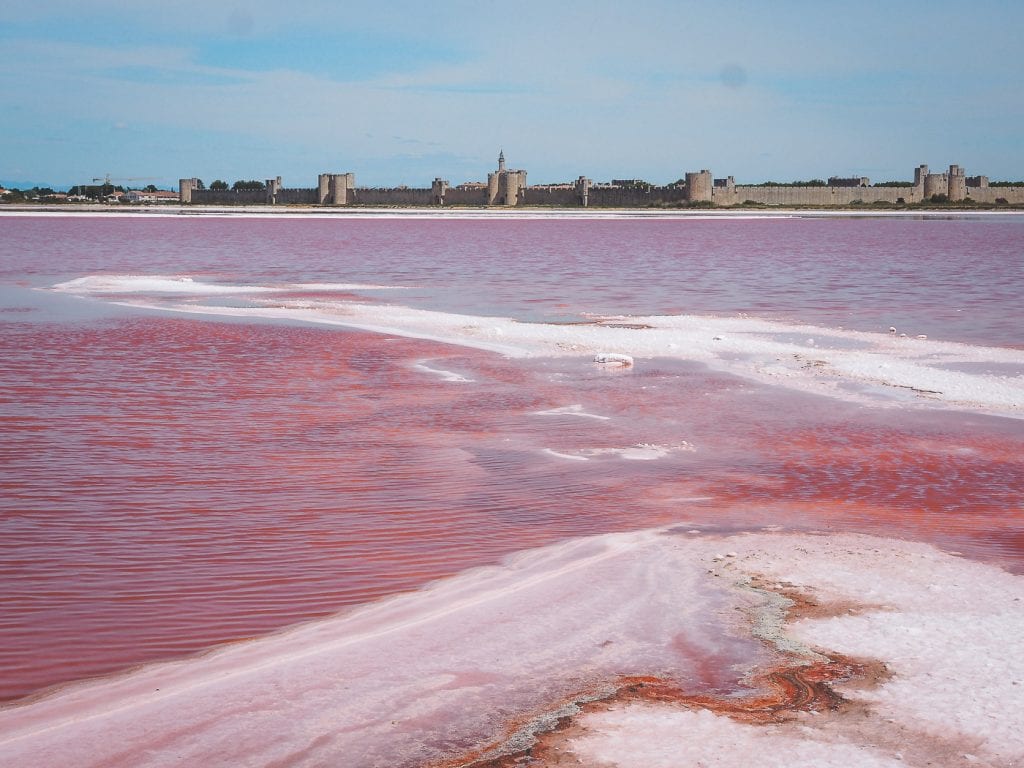 Roze meer in Frankrijk