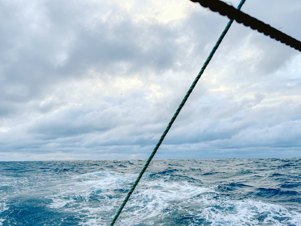 Ruig weer onderweg met de boot naar Little Corn Island