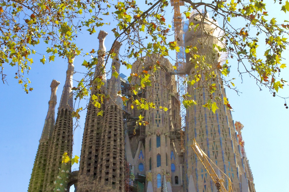 Sagrada Familia in de herfst