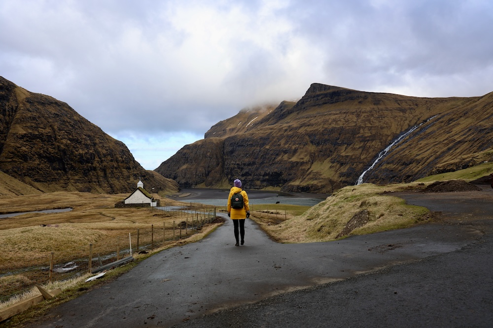 Saksun wandeling naar strand