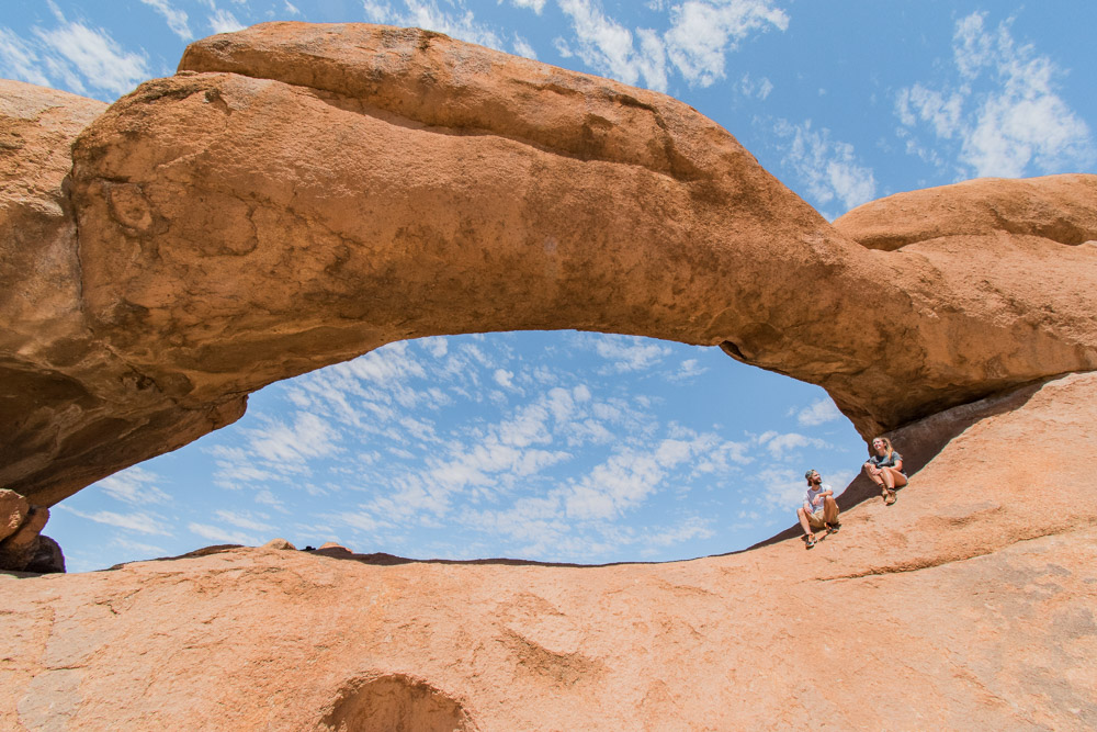 Spitzkoppe rock arch in Namibie