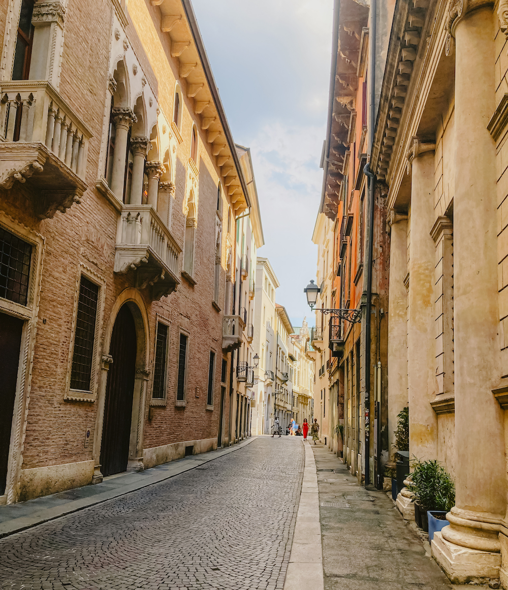 Straatbeeld Vicenza Corso Palladio