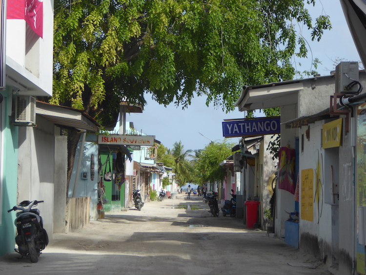 Straatbeeld van rashdoo malediven