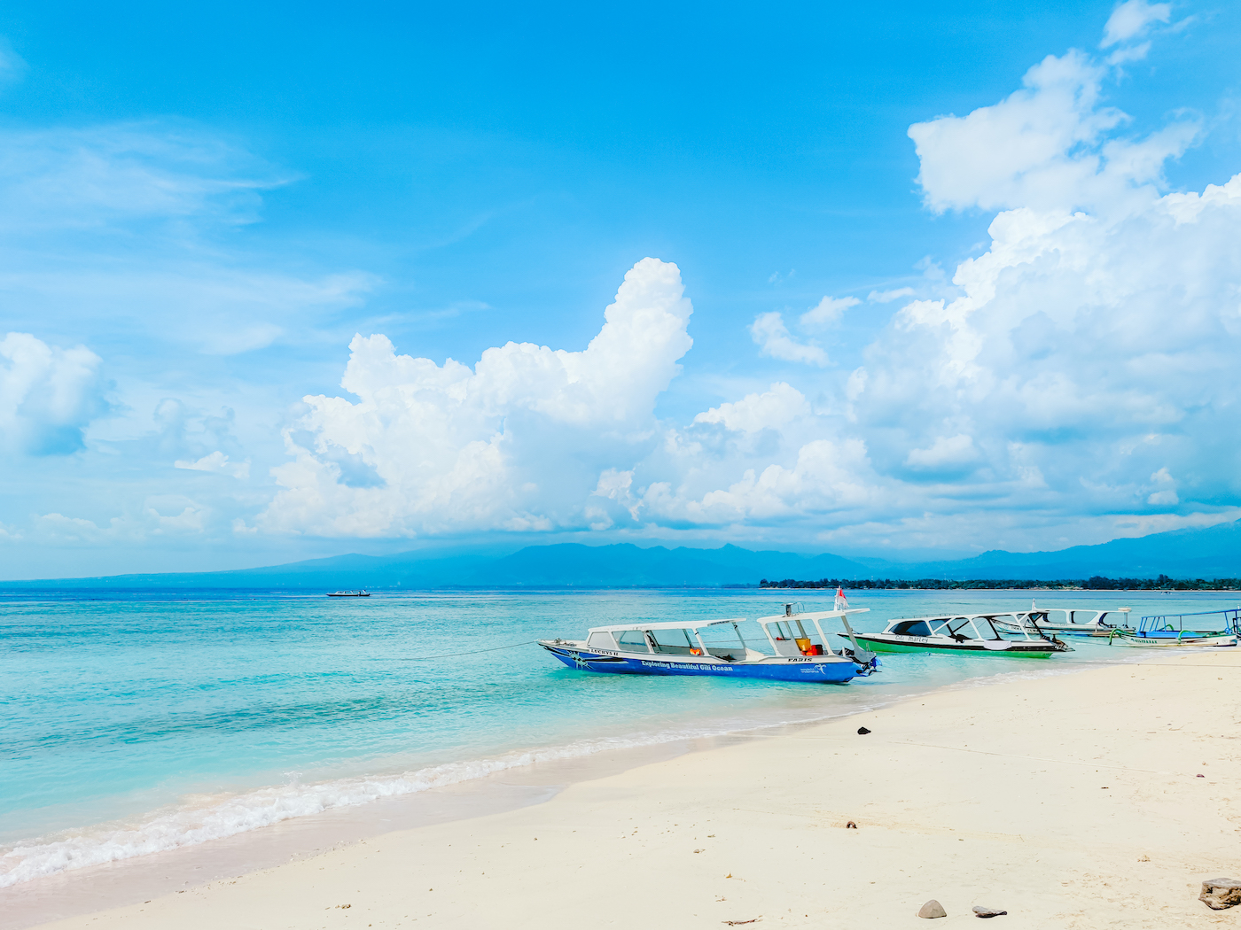 Stranden tijdens snorkeltour op Gili Air