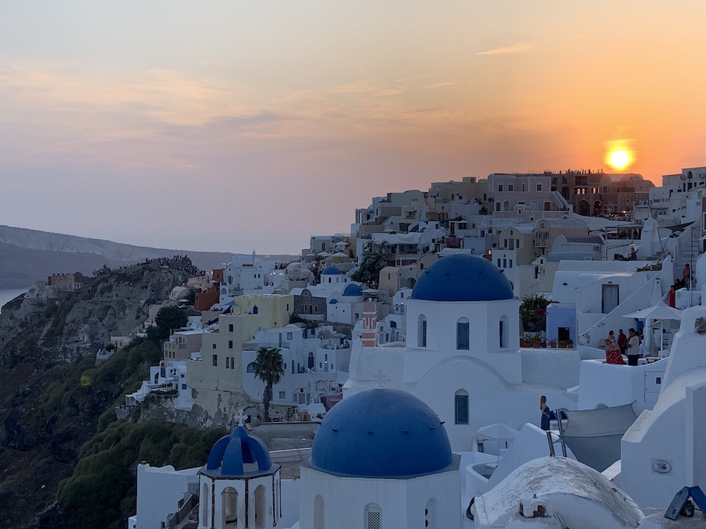 Sunset Oia Santorini, Cycladen