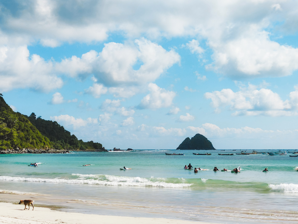 Surfen in Kuta, Lombok