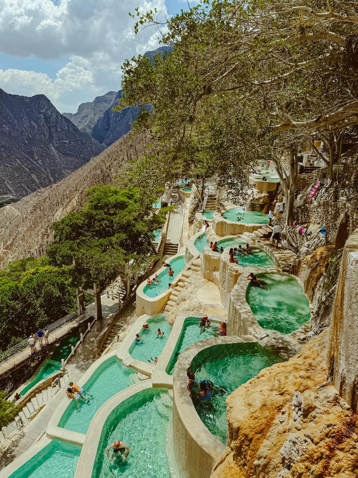 Tolantongo waterterrassen van boven_