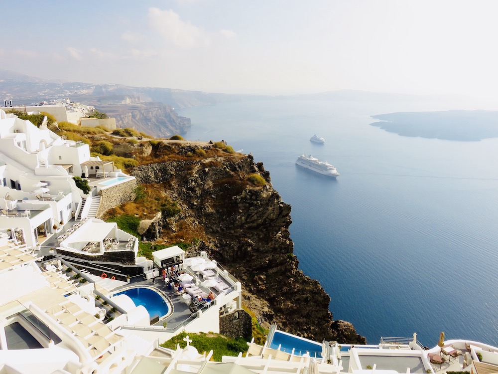 Uitzicht Thira Santorini, Cycladen