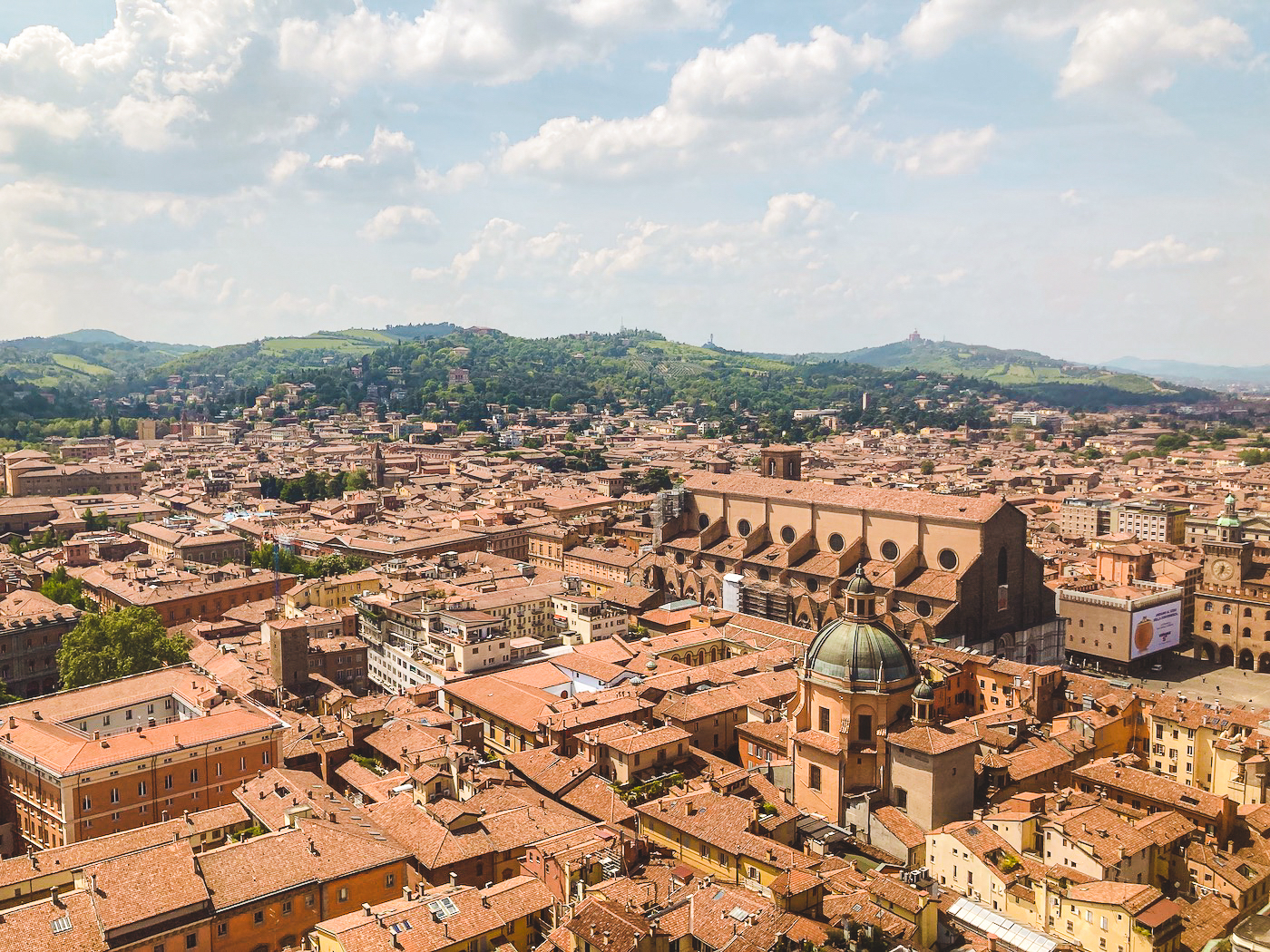 Uitzicht over Bologna