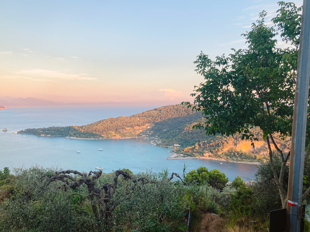 Uitzicht over zee vanuit Portovenere