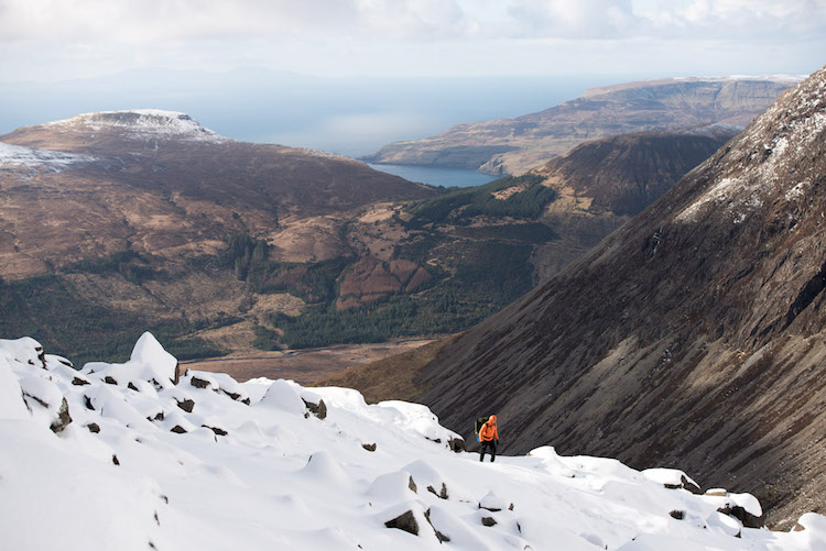 Uitzicht schotland winter Sgurr Alasdair