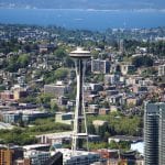 Uitzicht seattle vanaf Sky observatory