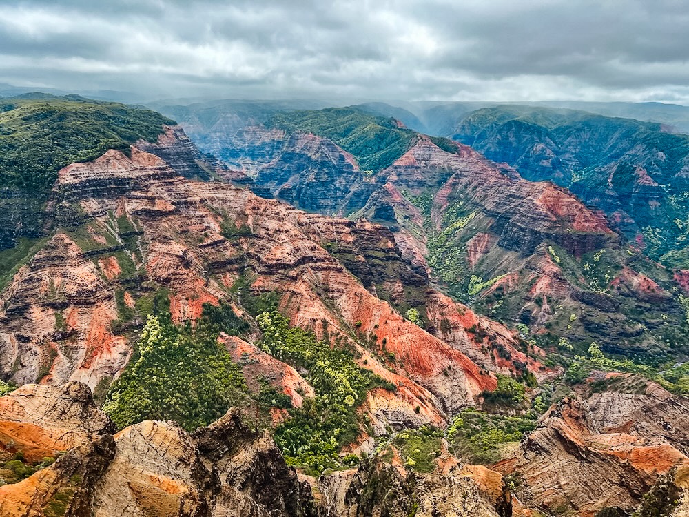 Waimea Canyon vanuit de heli