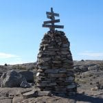 Wegwijzer Kjeragbolten Boulder noorwegen