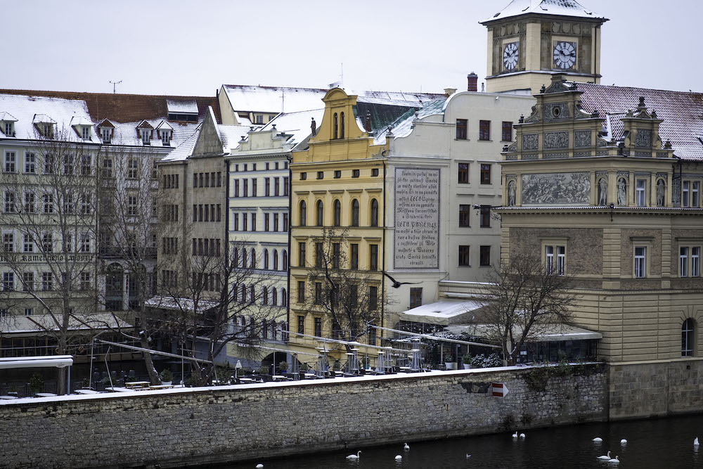 Winter praag hotspots brug