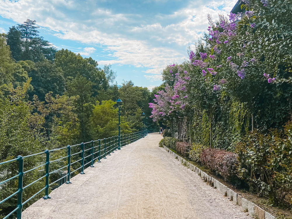 Winterpromenade in Merano, Italië