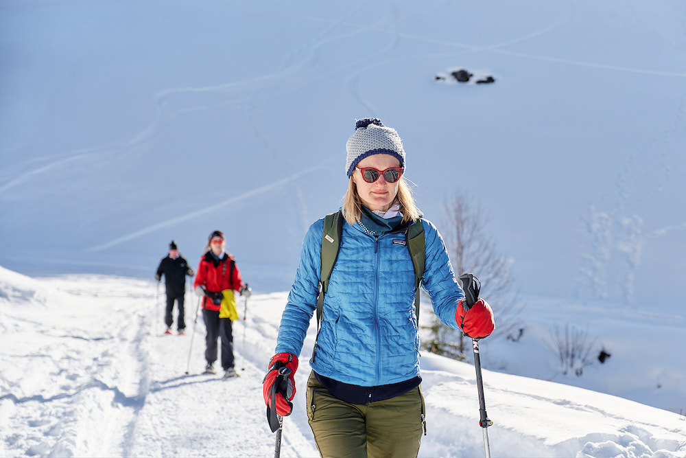 Wintersport, sneeuwschoen avontuur