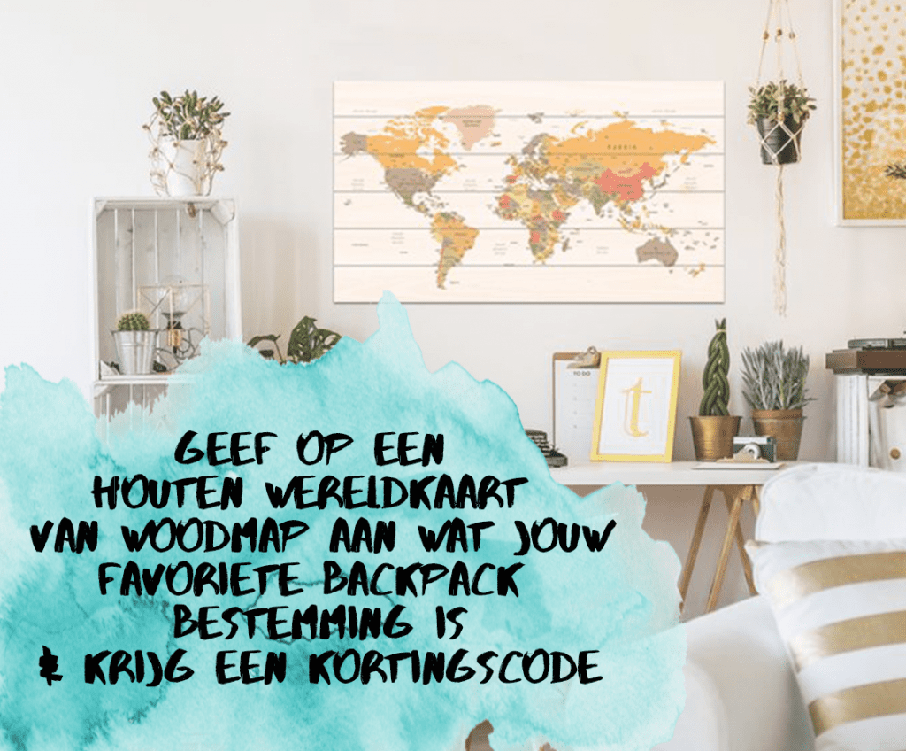 Woodmap houten wereldkaart