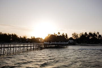 Zanzibar pier stranden zee