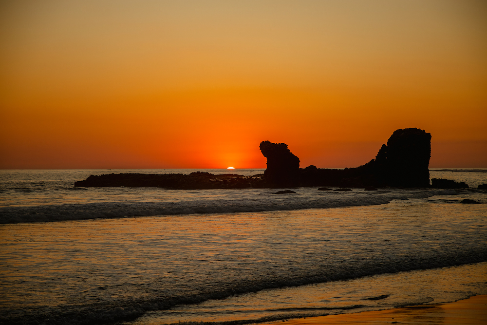 Zonsondergang El Tunco