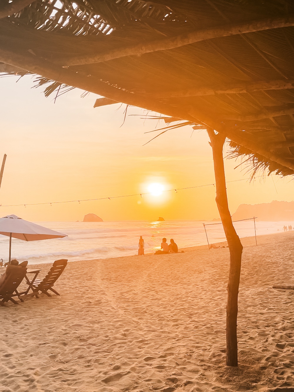 Zonsondergang strand