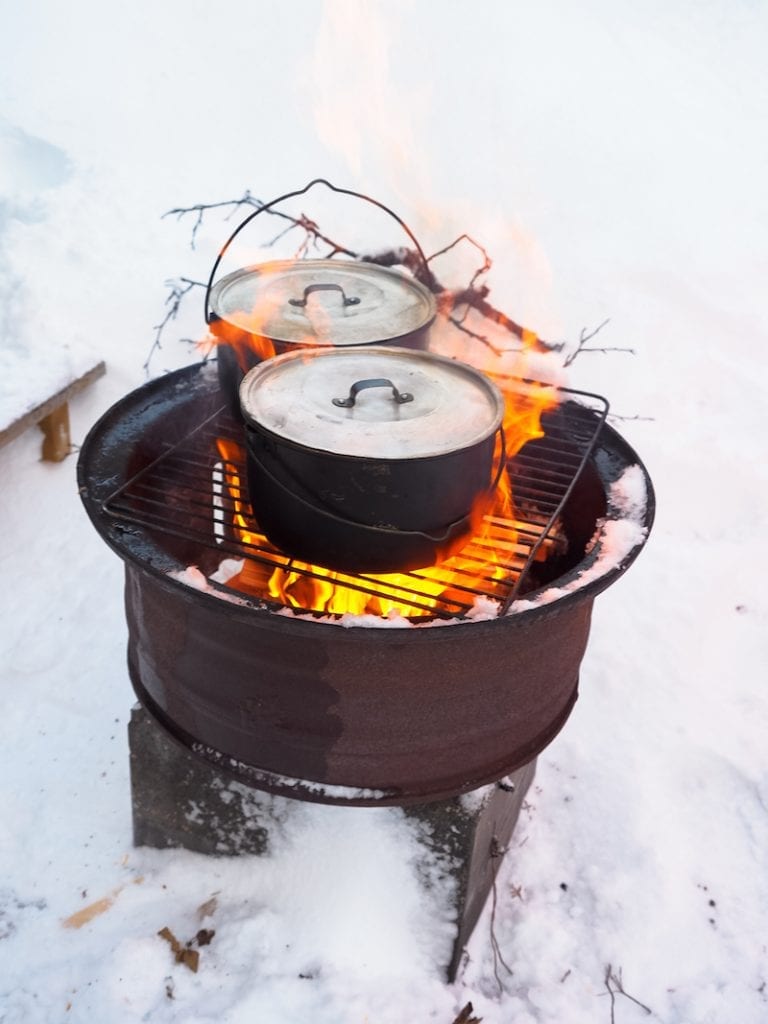 activiteit lapland huskysafari kampvuur