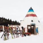 activiteit lapland skiën lunch tipi