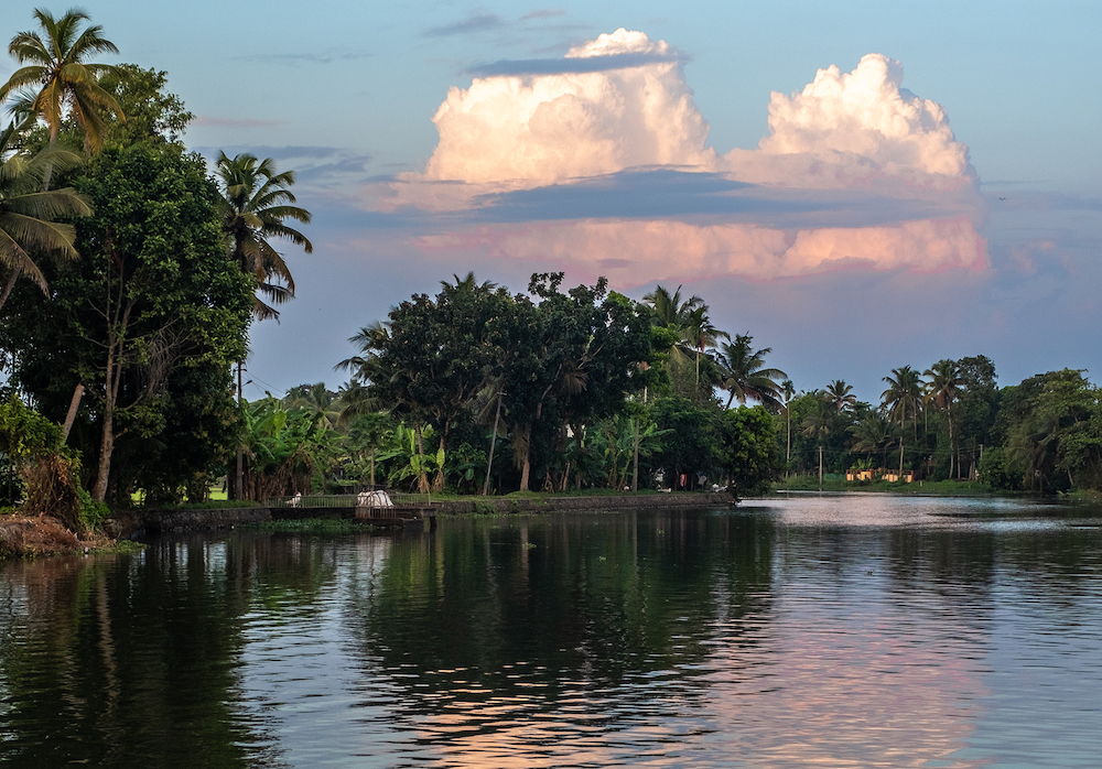 alleppey india zonsondergang