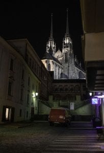 brno cathedral nacht