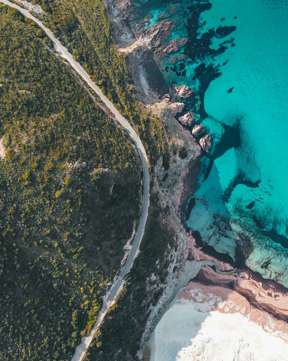 de kust van corsica