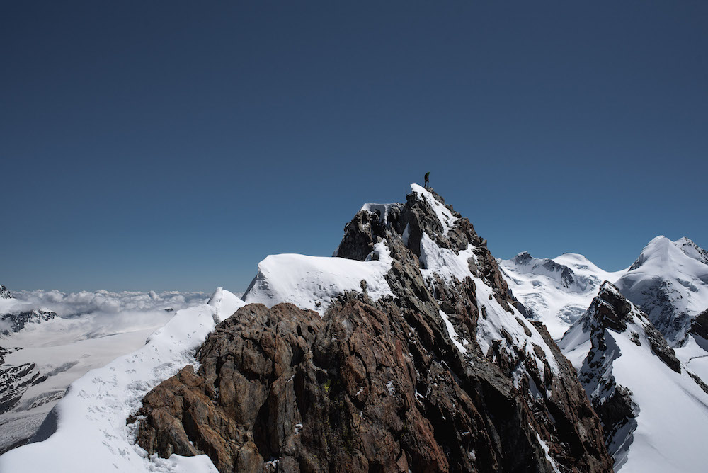 gemakkelijke 4000ers top van de breithorn