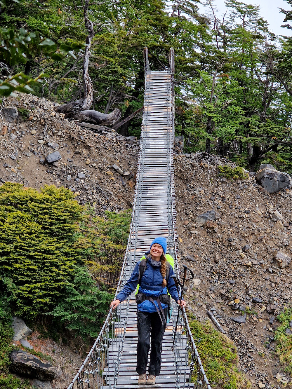 hangbrug w-trek torres del paine