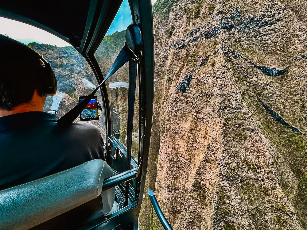 helikoptervlucht door de kloof, Kauai