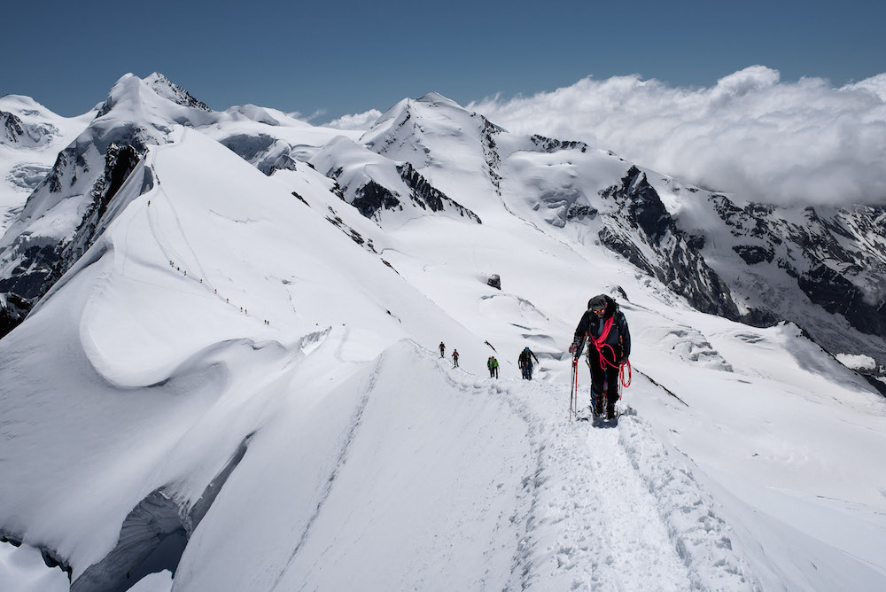 hiken naar breithorn gemakkelijke 4000ers