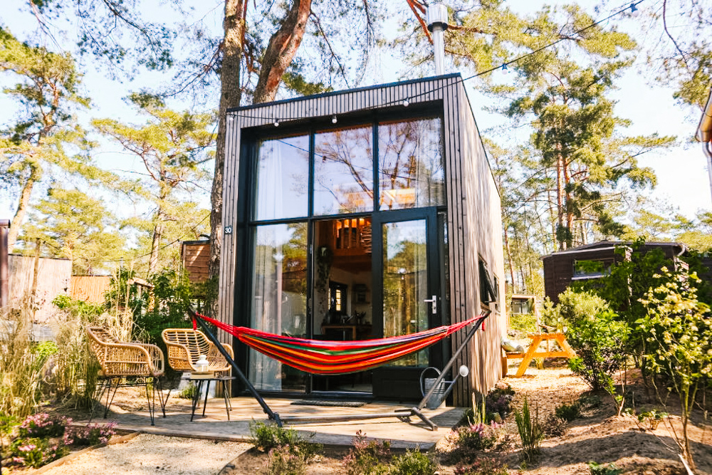 huisje met open haard tiny house