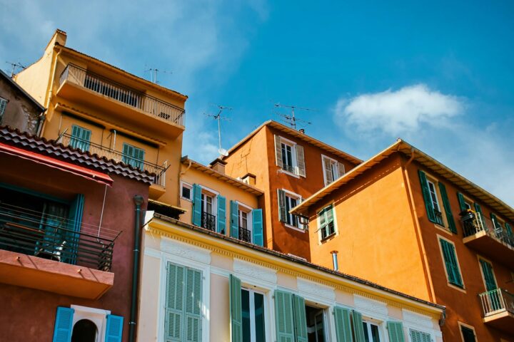 kleurrijke huizen, Villefranche-sur-Mer