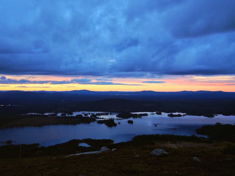 lapland zomervakantie zonsondergang