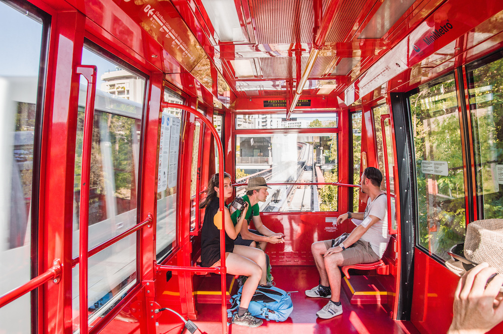 met de metro in Perugia umbrie