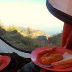 ontbijt trekking rinjani