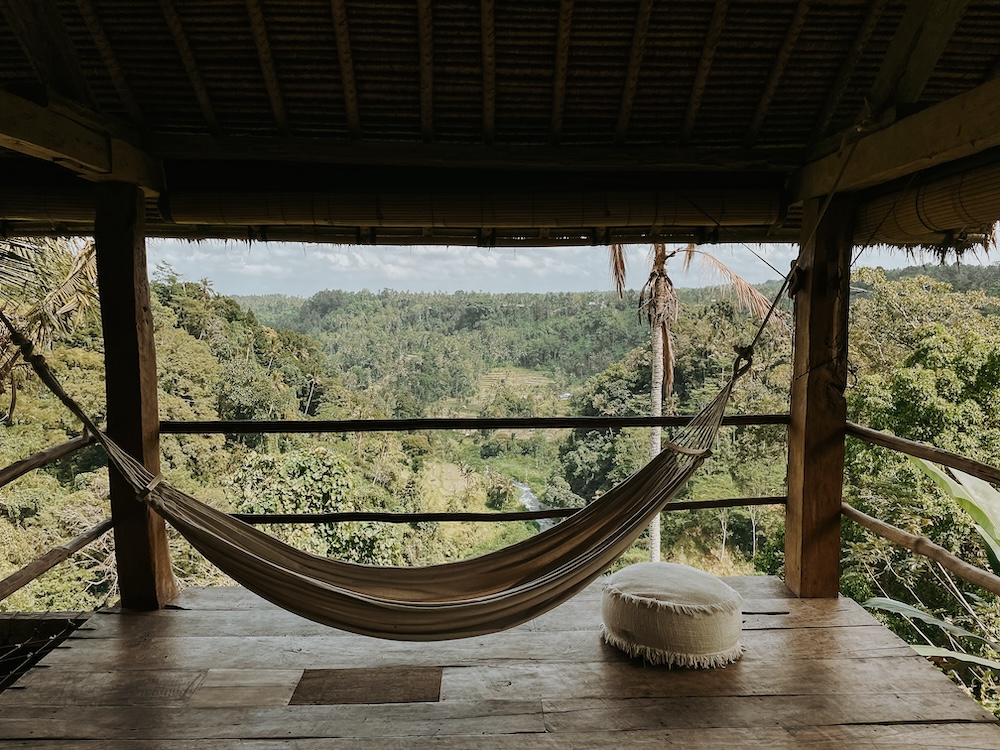 overnachten in een boomhut, Sidemen Bali