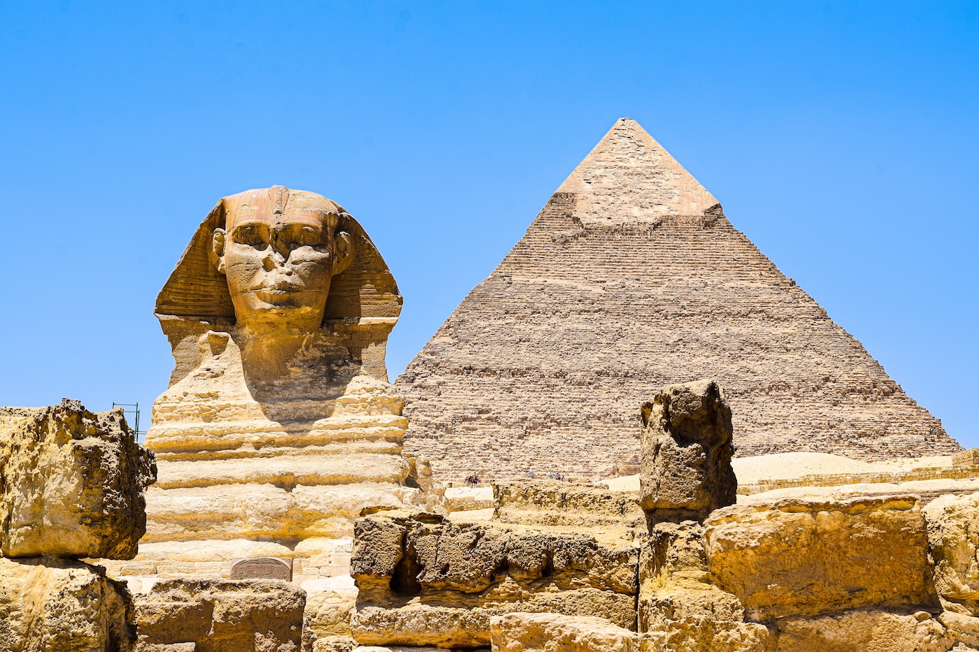 piramides egypte, Gizeh met Sfinx