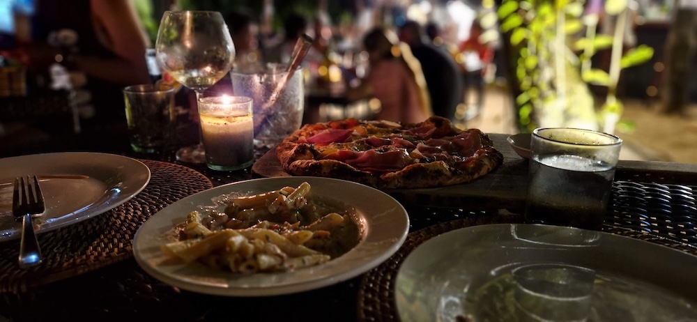 pizza en pasta op de Filipijnen