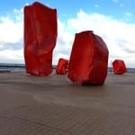 rode blokken strand oostende